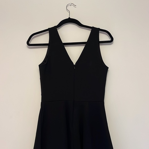 Twik Simons Black Floral Embroided Flare Dress - Picture 2 of 4